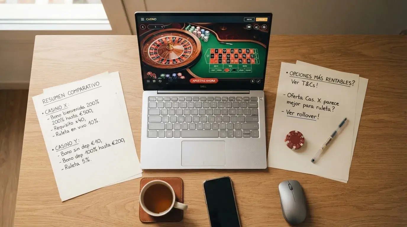Tabla comparativa con los logotipos de los diez casinos DGOJ revisados, ordenados por tipo de oferta, sobre fondo limpio.