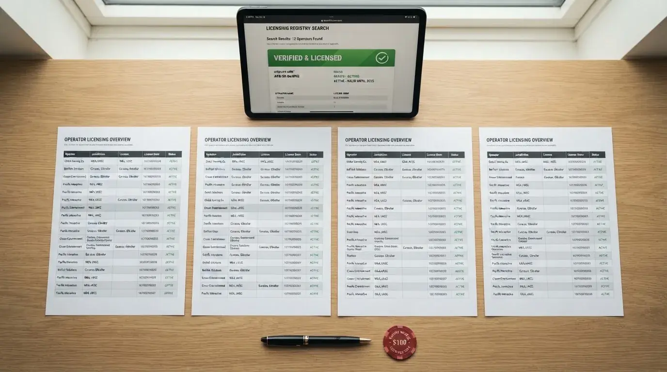 Representación visual de los operadores de casino online con licencia DGOJ comparados en este análisis