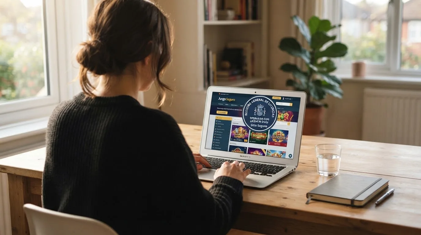 Sello o identificación visual de la Dirección General de Ordenación del Juego en un casino online español